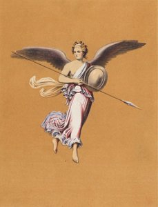 Veggmaleri fra Pompeii, Italia (fargelitografi) av German School