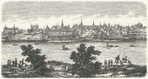 Warszawa på 1600-tallet (gravering) av German School