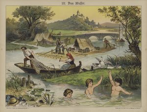 Vann (farge litho) av German School