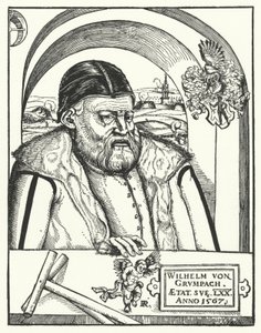 Wilhelm von Grumbach , tysk ridder og eventyrer (gravering) av German School