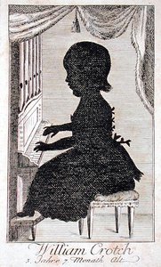William Crotch (1775-1847) Playing the Organ (gravering) av German School