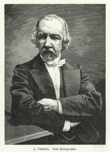 Zachris Topelius , svensktalende finsk romanforfatter, poet, journalist og historiker (litho) av German School