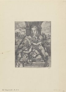 Maria med barn og den unge døperen Johannes av Gerolamo Imperiale