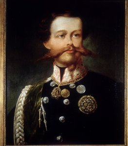 Portrett av Victor Emmanuel II (Victor-Emmanuel) (Vittorio Emanuele) (1820 - 1878) av Gerolamo (Girolamo) Induno. Museum for Risorgimento. Milan. av Gerolamo Induno