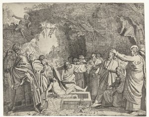 Oppdragelse av Lasarus av Gerrit Bleker