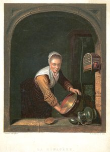 Husfruen, ca 1630-1670 av Gerrit Dou