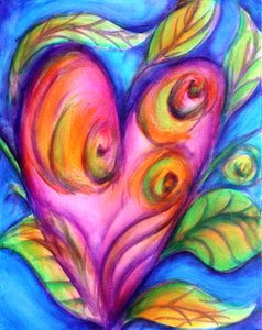 G Hearts 03, 2016 (akryl på lerret) av Gerrit Greve
