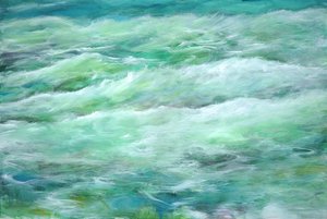 Stille hav, 2013 (akryl på lerret) av Gerrit Greve