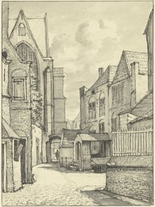 St. Janskerk eller Grote Kerk i Gouda av Gerrit Lamberts