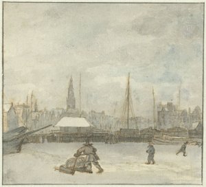 Vinterutsikt i Amsterdam av Gerrit Lamberts