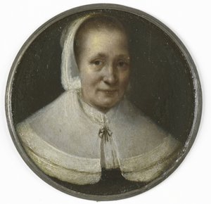 Portrett av en femti år gammel kvinne av Gerrit Lundens