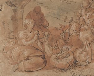 Hyrdenes tilbedelse, 1599. av Gerrit Pietersz Sweelink