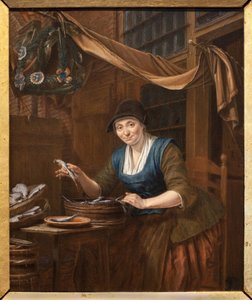 Fiskehandleren. Maleri av Gerrit Zegelaar (1719-1794), olje på tre, midten av 1700-tallet. Museum of Fine Arts i Angers. av Gerrit Zegelaar