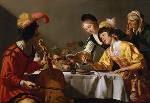 Konsert, ca 1627. av Gerrit van Honthorst
