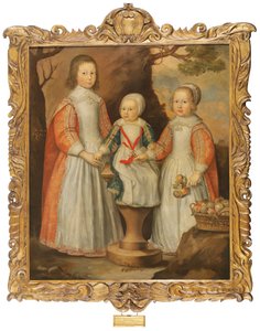 Portrett av de tre barna til George Preston av Holker, 1650 av Gerrit van Honthorst