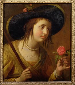 Prinsesse Sophia av Böhmen (1630-1714), mor til George I som gjeterinne av Gerrit van Honthorst