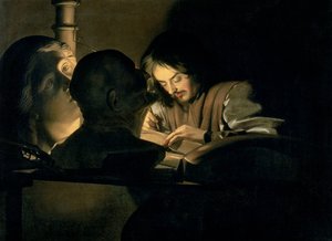 Kunstneren i arbeid av Gerrit van Honthorst