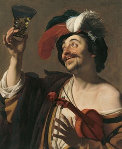 Den glade fiolinisten av Gerrit van Honthorst