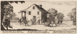 Scene for plyndring av Gerrit van Schagen after Jacques Callot