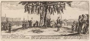 Hengingen av Gerrit van Schagen after Jacques Callot