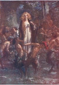 Satyrene danset rundt henne i glede, Stories from the Faerie Queen utgitt av George Harrap and Company