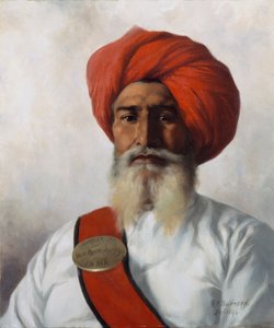 Ganda Singh, en sikh-chaprassee fra Col Wilmers topografiske undersøkelsesfest nr. 14, 1894