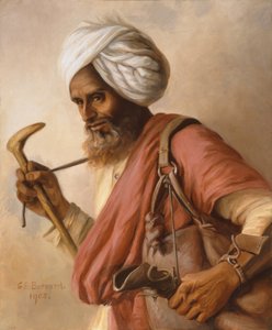 Hasan, vannbærer til kunstneren og mannen hennes på Simla i 1908