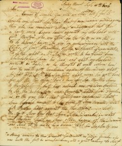 Brev signert Gertrude Joan Senf, Rocky Mount, til Thomas Jefferson, 11. september 1806 av Gertrude Joan Senf