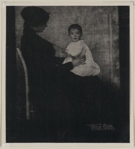 Portrett av fru Ward med baby av Gertrude Käsebier