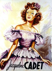 Jacqueline Cadet plakat (farge litho) av Geza Vandor