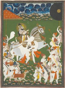 Maharana Bhim Singh i prosesjon av Ghasi