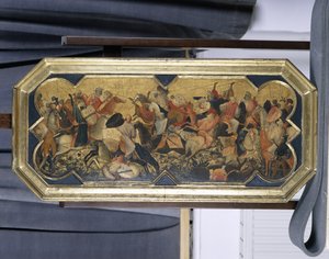 Kampscene med østlige riddere, ca. 1425 (tempera på poppeltre)