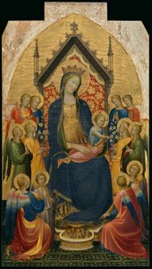 Madonna og barn med musikalske engler, ca. 1410 (tempera og bladgull på panel)
