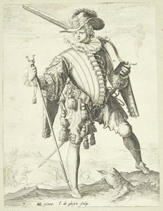 Soldat med hakereim (arquebus)