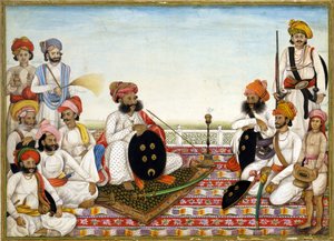 Thakur Dawlat Singh blant hoffmenn, ca 1825