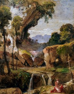 Landskap med St. Hieronymus av Giacinto Gigante