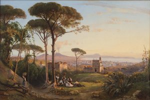 Napoli sett fra La Conocchia, 1844.