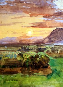 Solnedgang i Caserta