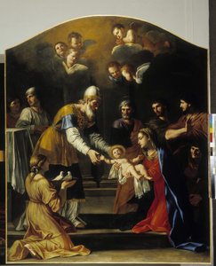 Presentasjon i tempelet av Giacinto Gimignani or Gemignano