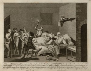 The Young Loiserolles blir tatt fra cellen hans for å bli bragt til henrettelsen. av Giacomo Aliprandi