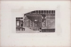 Tverrsnitt av auditoriet til Hermitage Theatre, 1783