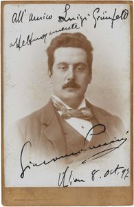 Portrett av komponisten Giacomo Puccini 1858-1924, 1897.