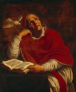 St. Gregory (olje på lerret)