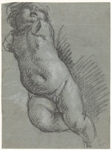 Studie av en flytende putto