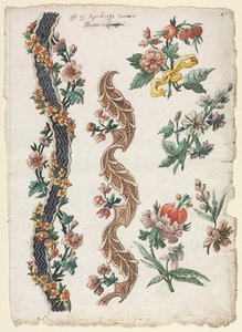 Blomsterdesign og blomsterbånd, 1784.