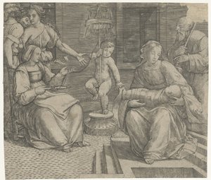Hellig familie med Elisabeth og døperen Johannes