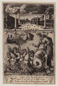 Utsikt over Markusplassen, Venezia (gravering)