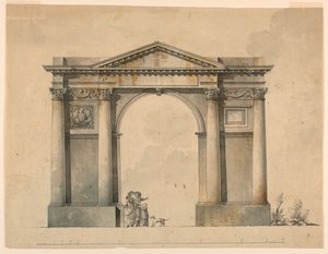 Design for en triumfbue for Napoleon IN, Bergamo, Italia