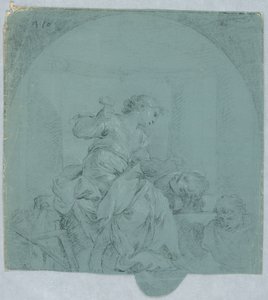 Design for Allegory of Sculpture av Giacomo Zampa