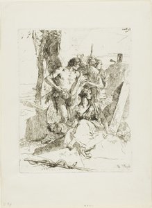 Oppdagelsen av graven til Punchinello, fra Scherzi av Giambattista Tiepolo